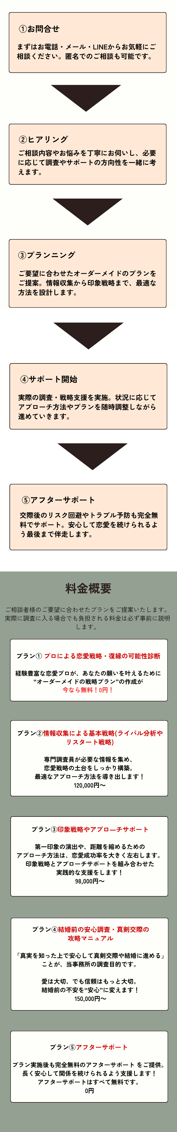 ご依頼の流れと料金プラン